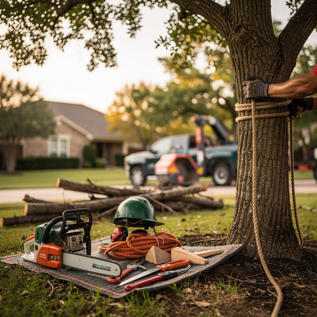 longhorn tree services professional team providing expert tree removal and stump grinding services in Fort Worth and DFW area